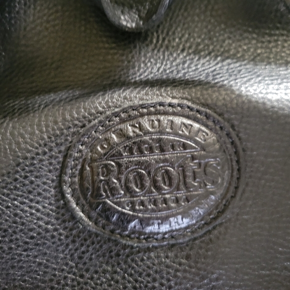 Roots full leather pebbled leather backpack medium large black unisex - Picture 12 of 12